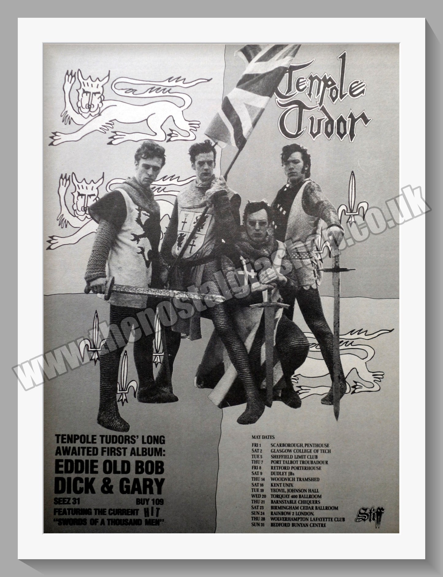 Tenpole Tudor. Eddie Old Bob Dick & Gary. Original Advert 1981 (ref AD14483)