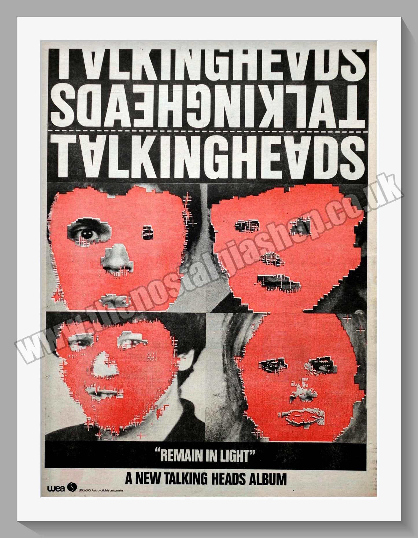 Talking Heads. Remain In Light. Original Advert 1980 (ref AD14493)