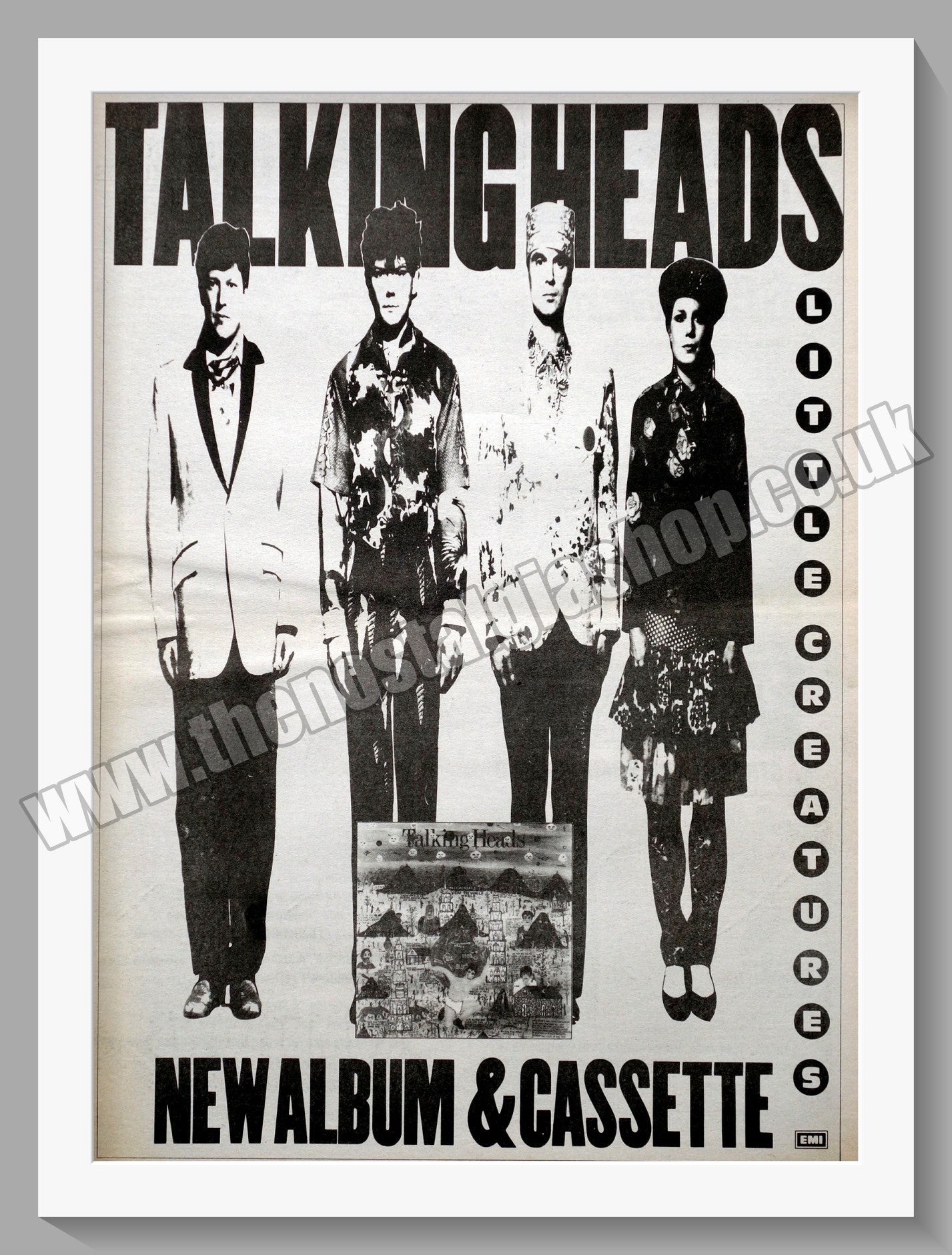 Talking Heads. Little Creatures. Original Advert 1985 (ref AD14495)