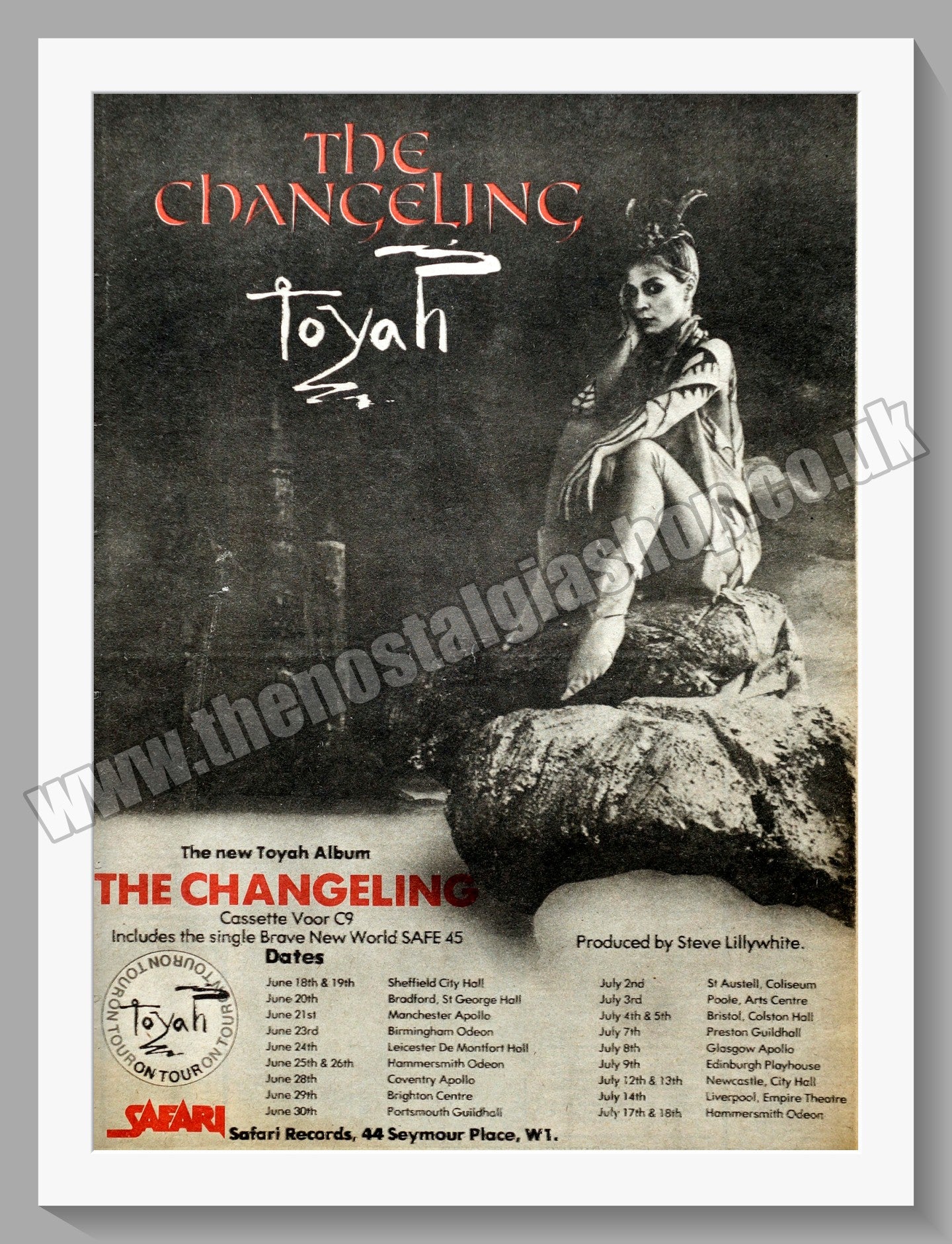 Toyah. The Changeling. Original Advert 1982 (ref AD14504)