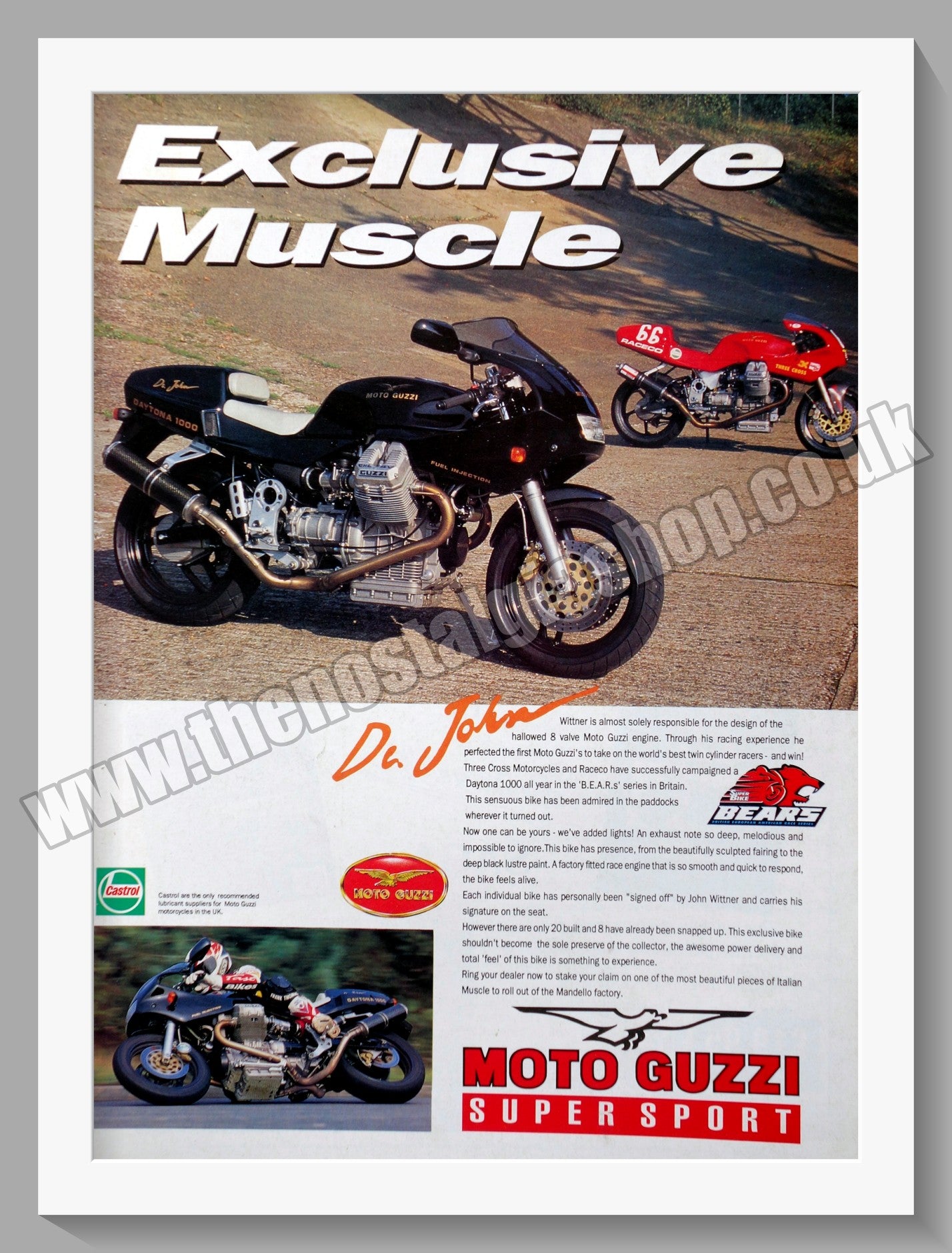 Moto Guzzi Super Sport Motorcycle. Original Advert 1995 (ref AD56675)