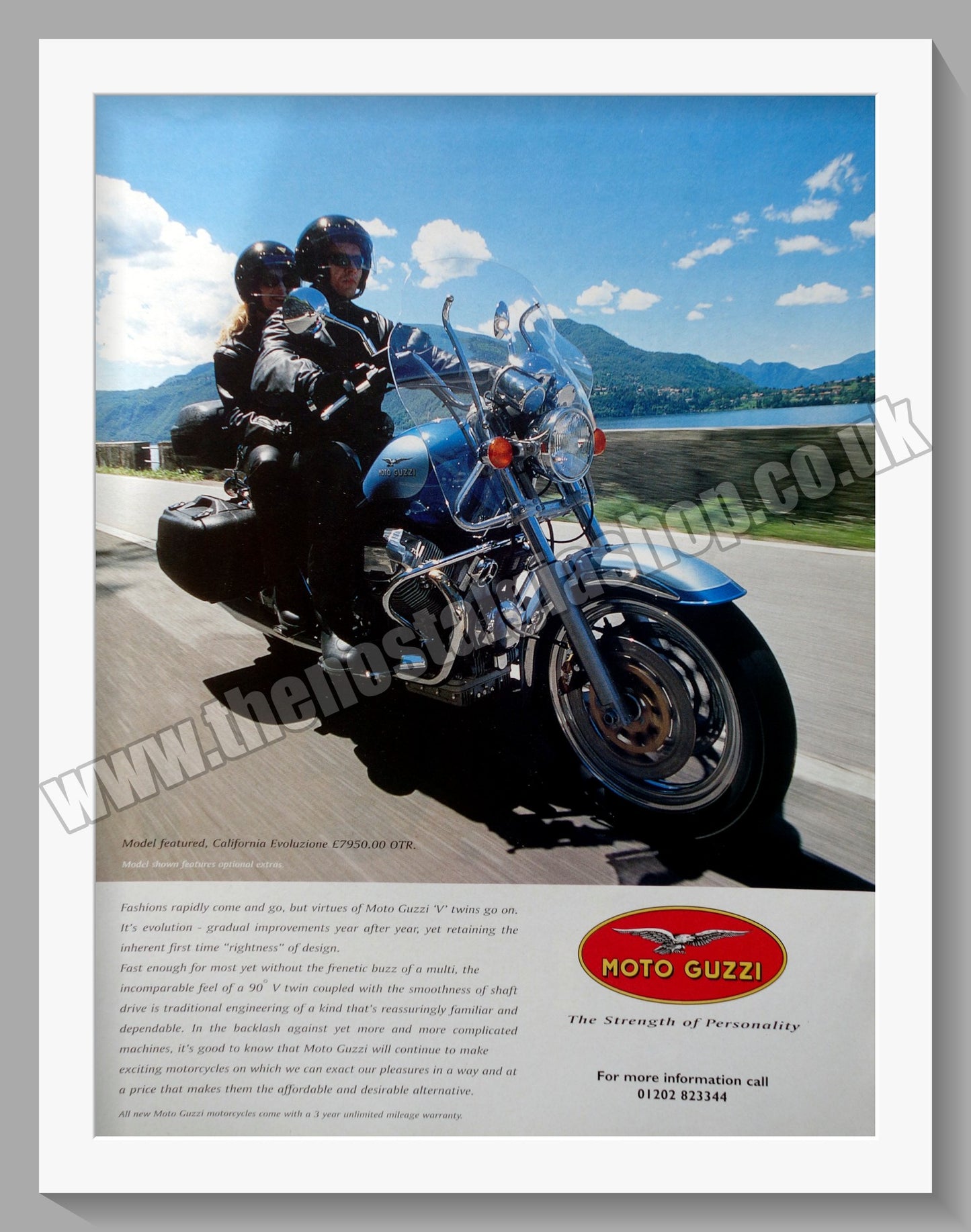 Moto Guzzi California Evoluzione Motorcycle. Original Advert 1998 (ref AD56678)