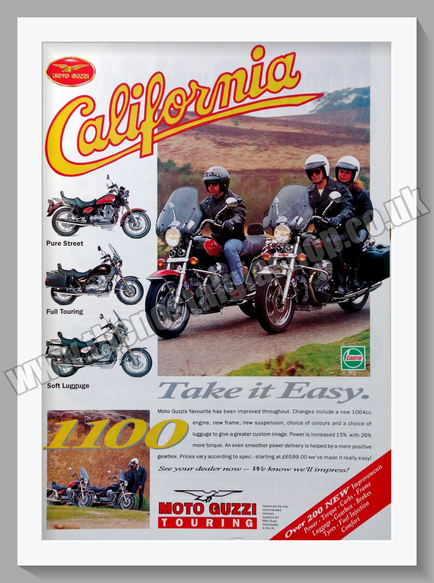 Moto Guzzi California 1100 Motorcycle. Original Advert 1994 (ref AD56683)