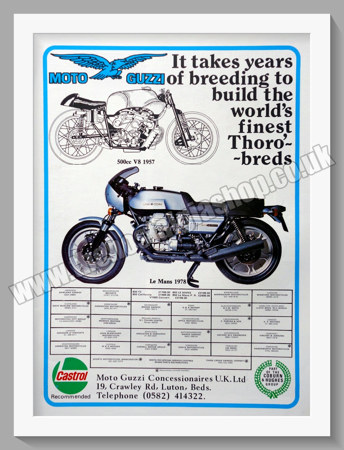 Moto Guzzi 850 Le Mans Motorcycle. Original Advert 1978 (ref