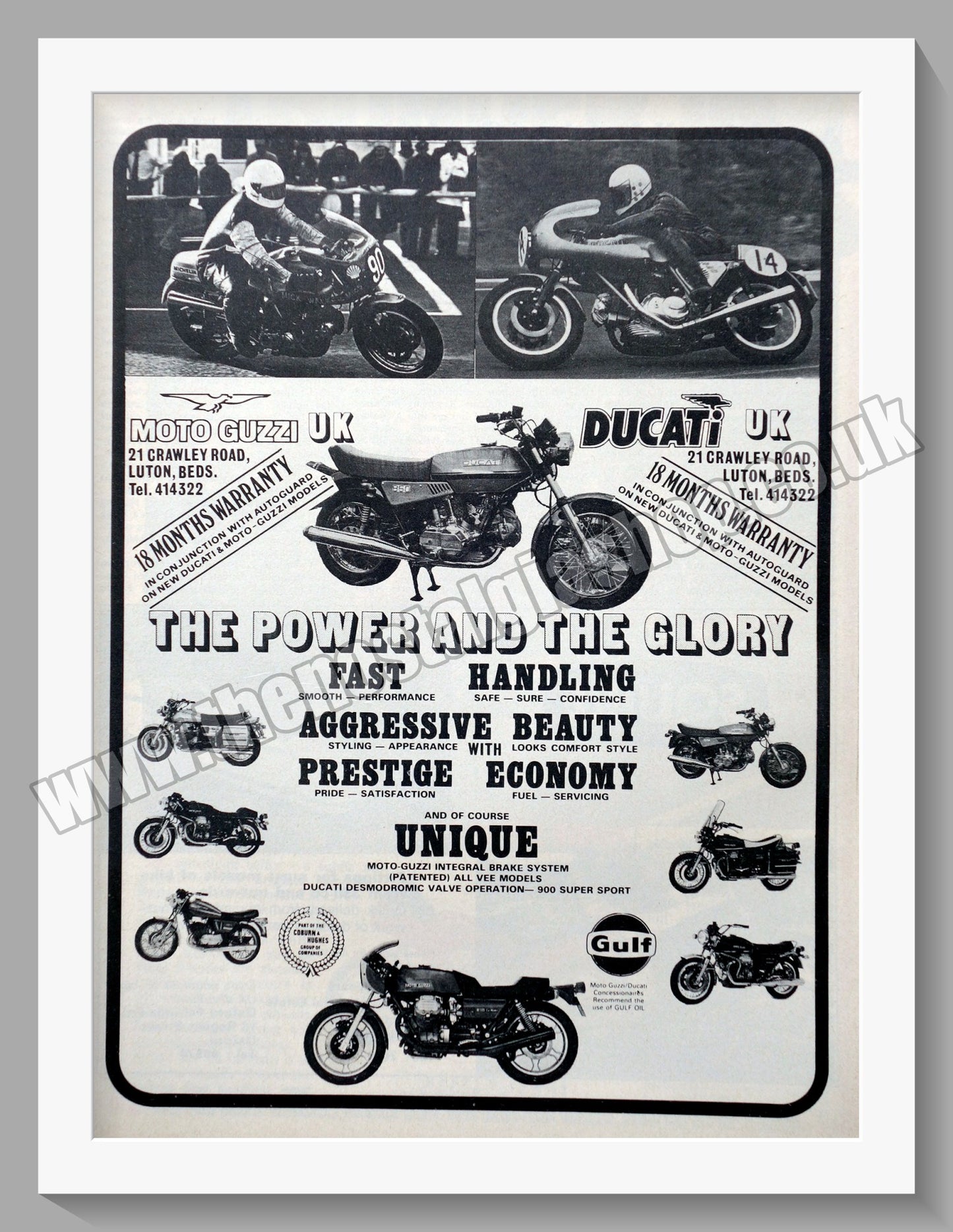 Moto Guzzi Motorcycles. Original Advert 1976 (ref AD56703)
