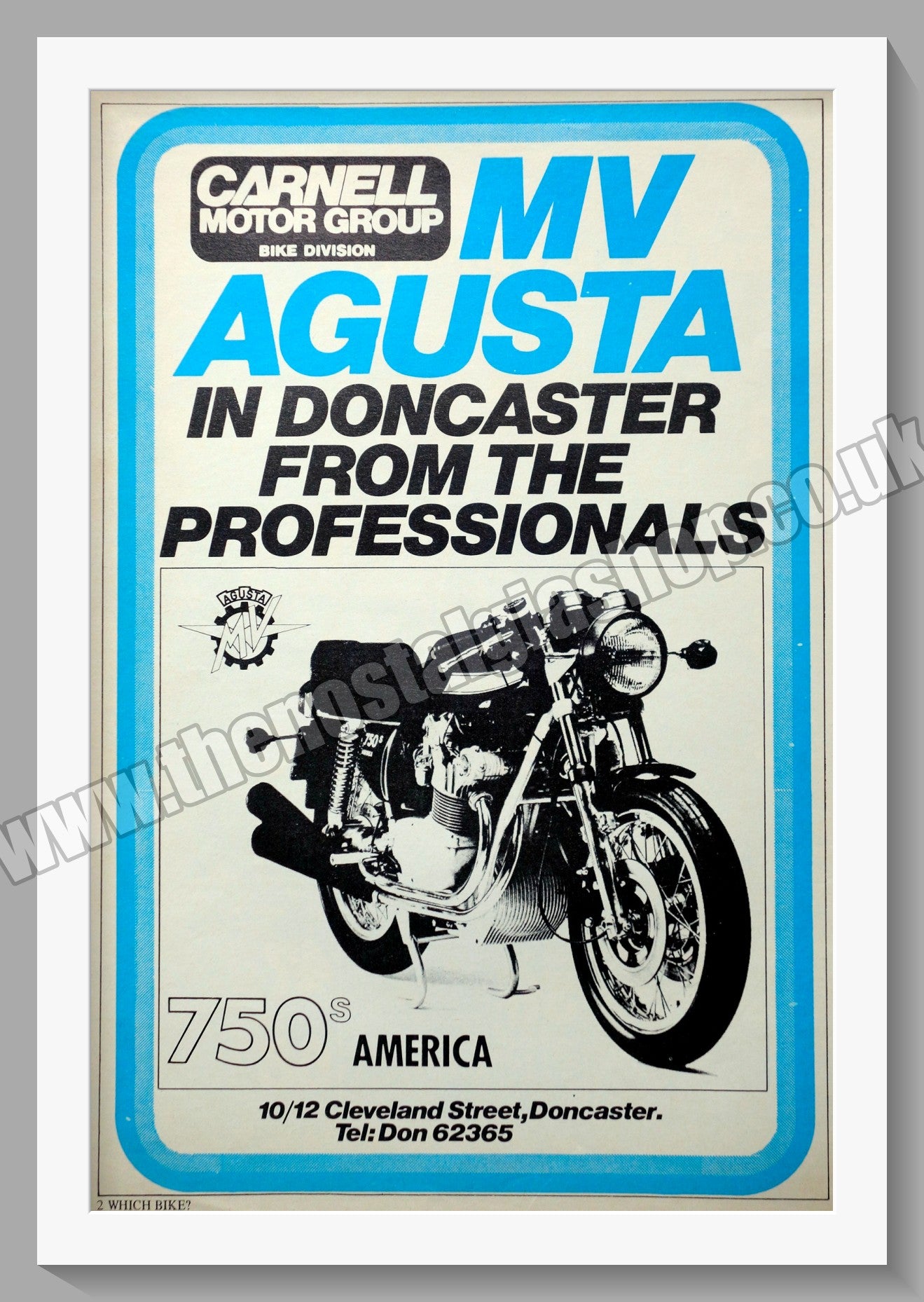 MV Agusta 750 S America. Original Advert 1978 (ref AD56717)