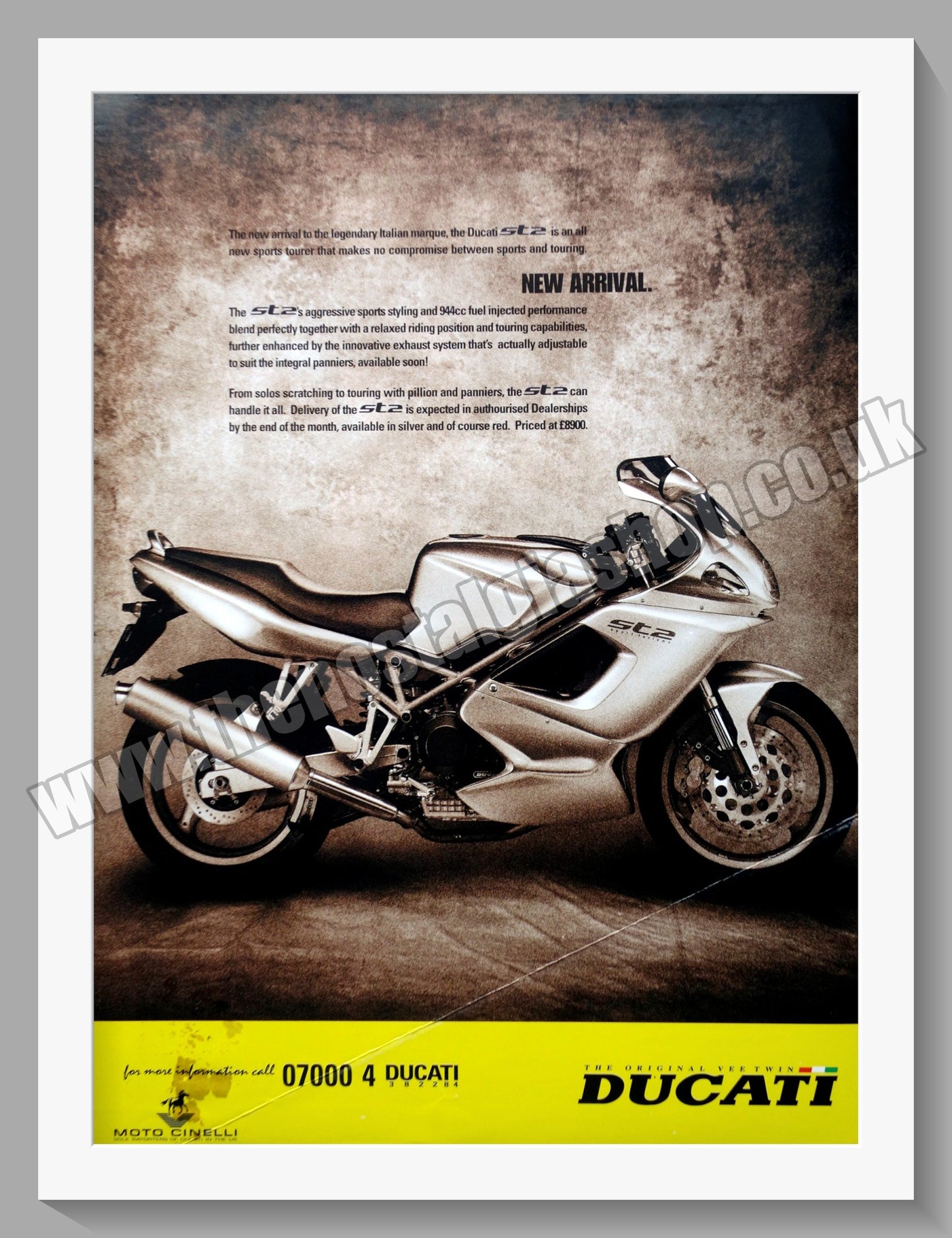 Ducati St2 Motorcycle. Original Advert 1999 (ref AD56776)