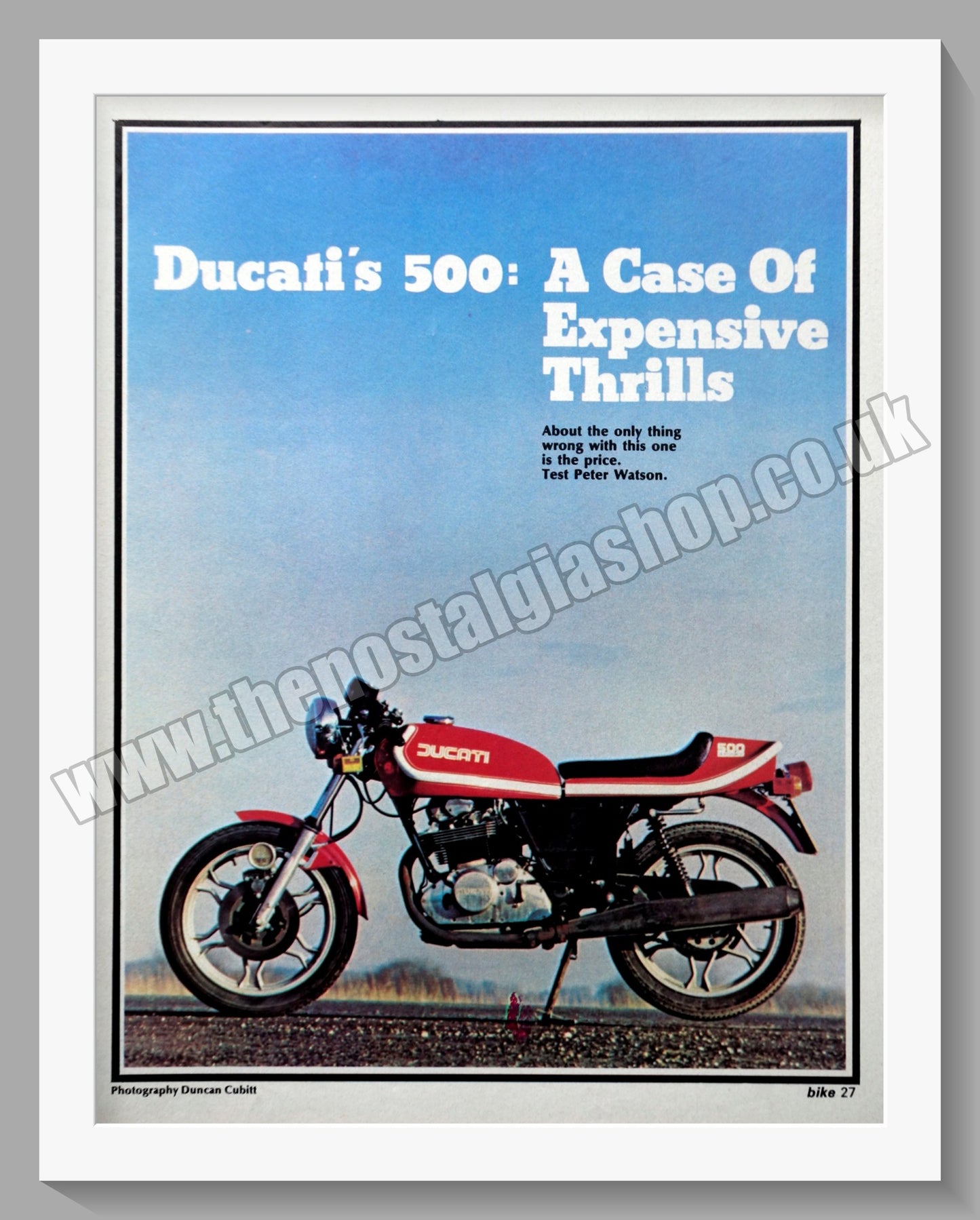 Ducati 500 Motorcycle. Original Advert 1978 (ref AD56783)