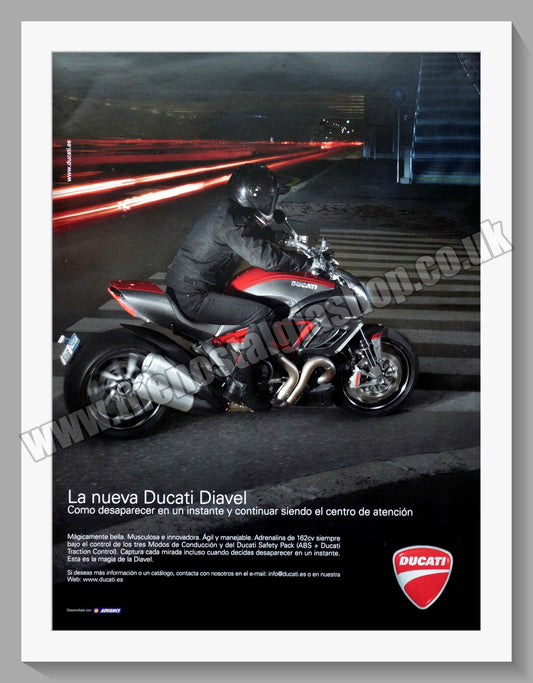 Ducati Diavel Motorcycle. Original Advert 2011 (ref AD56788)