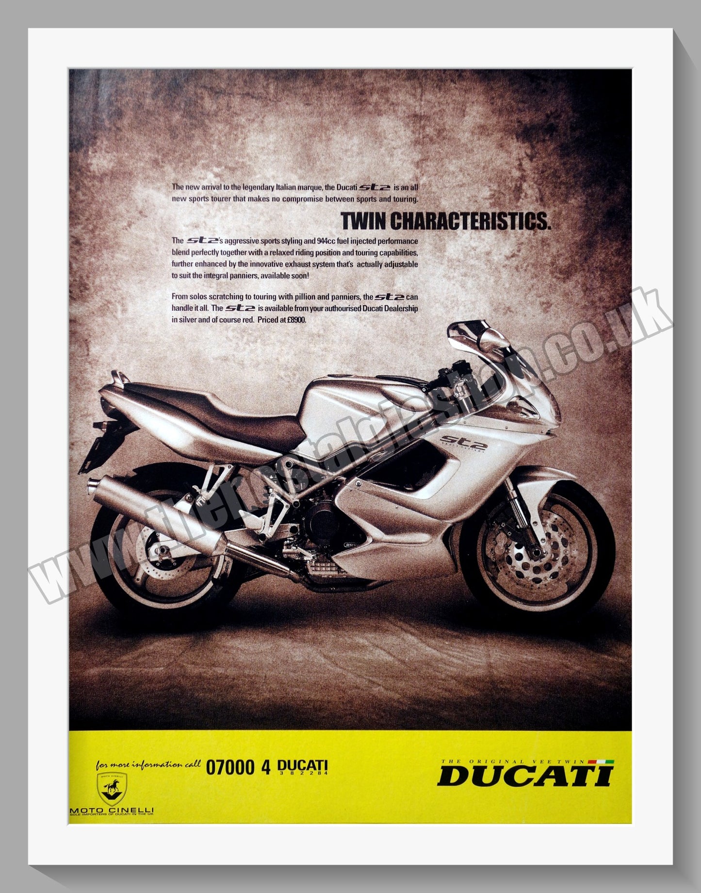 Ducati St2 Motorcycle. Original Advert 1997 (ref AD56798)