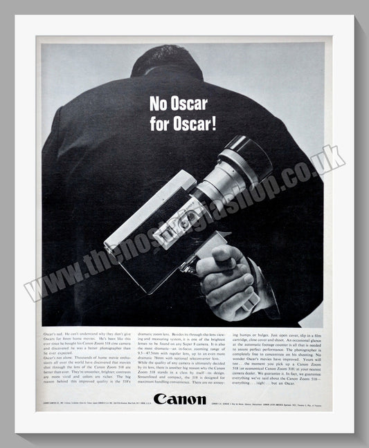 Canon Zoom 518 Cine Camera. Original Advert 1966 (ref AD300607)