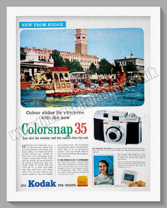Kodak Colorsnap 35 Camera. Original Advert 1960 (ref AD300628)