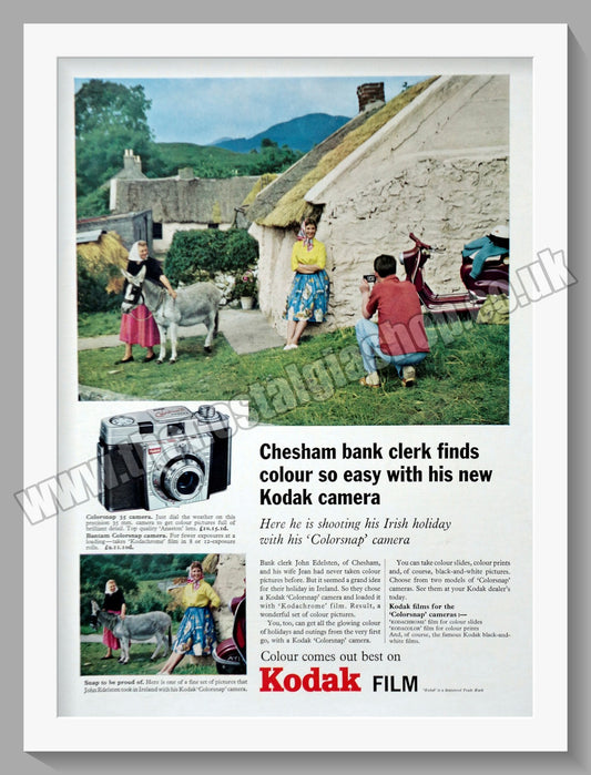 Kodak Colorsnap Camera. Original Advert 1961 (ref AD300638)