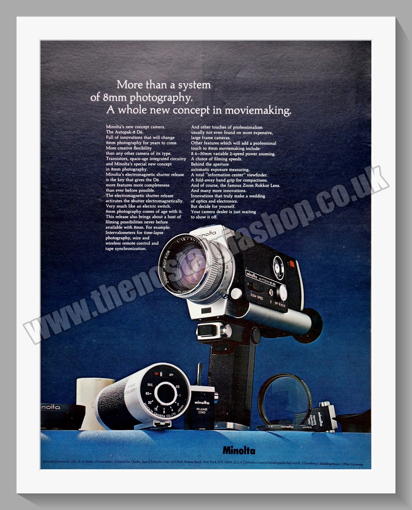 Minolta Autopak-8 D10 Camera. Original Advert 1970 (ref AD300666)