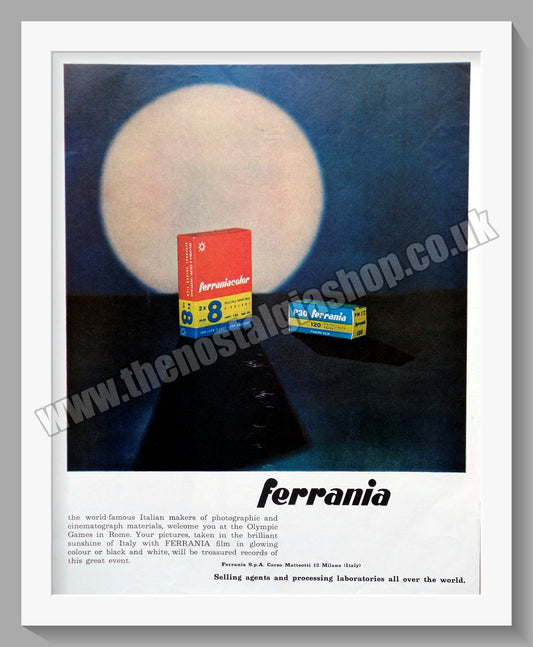 Ferrania Photographic Materials. Original Advert 1960 (ref AD300673)