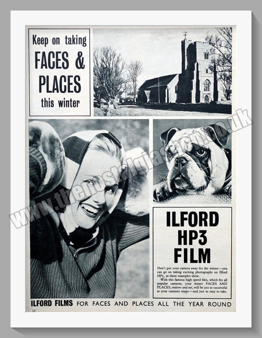 Ilford HP3 Films. Original Advert 1955 (ref AD300683)