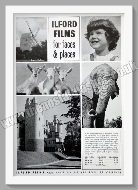 Ilford Films. Original Advert 1954 (ref AD300689)