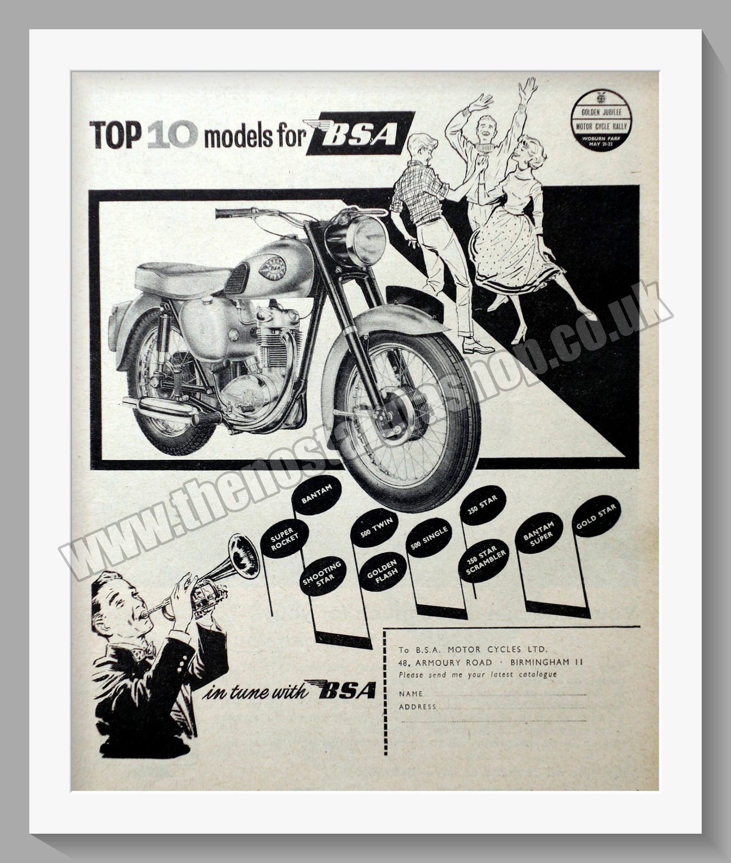 BSA Motorcycle Range. Original Advert 1960 (ref AD56917)