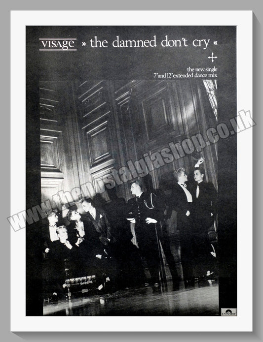 Visage. The Damned Don't Cry. Original Advert 1982 (ref AD14536)