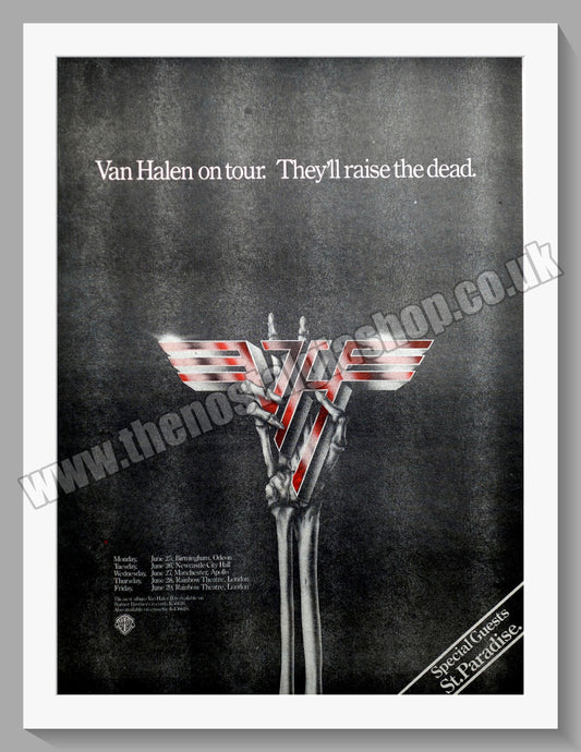 Van Halen UK Tour. Original Advert 1979 (ref AD14540)
