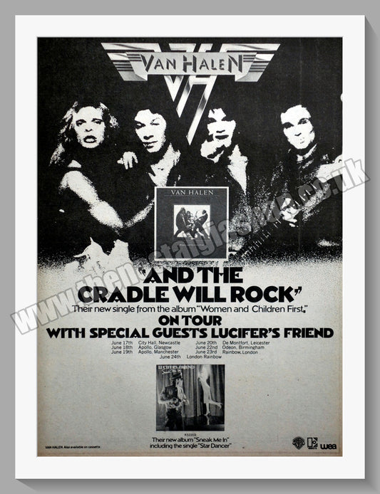 Van Halen UK Tour. Original Advert 1980 (ref AD14541)