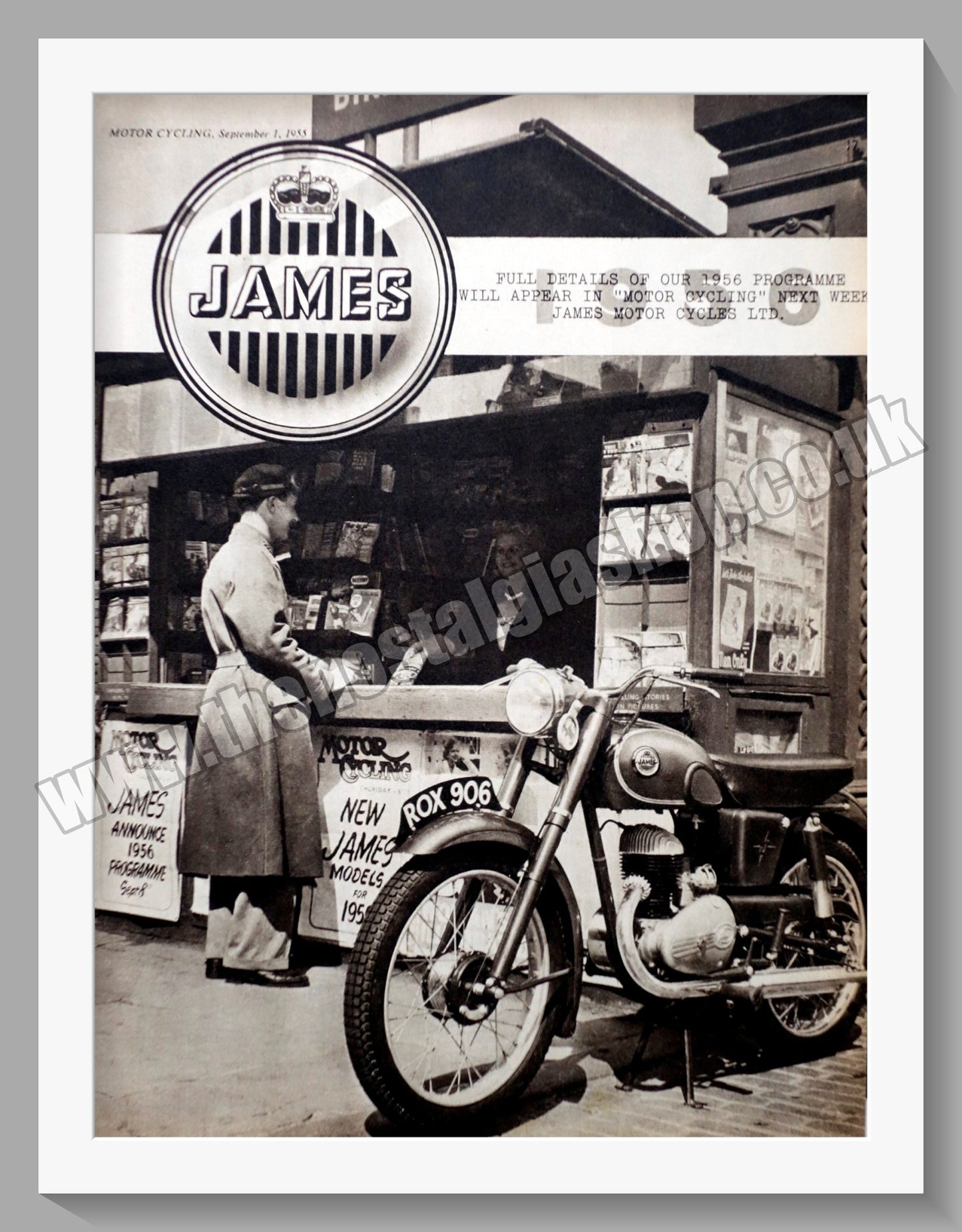 James Motorcycles. Original Advert 1955 (ref AD56986)