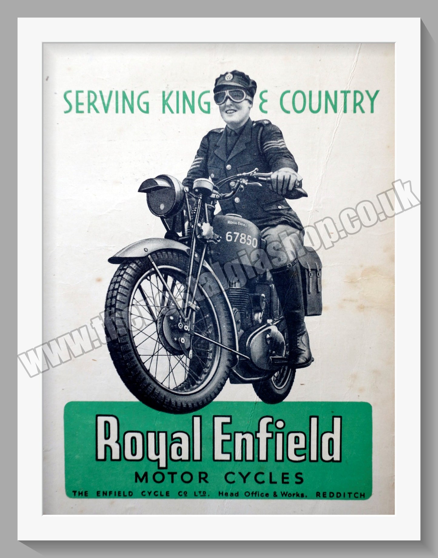 Royal Enfield Motorcycles. Serving King and Country. Original Advert 1943 (ref AD57078)