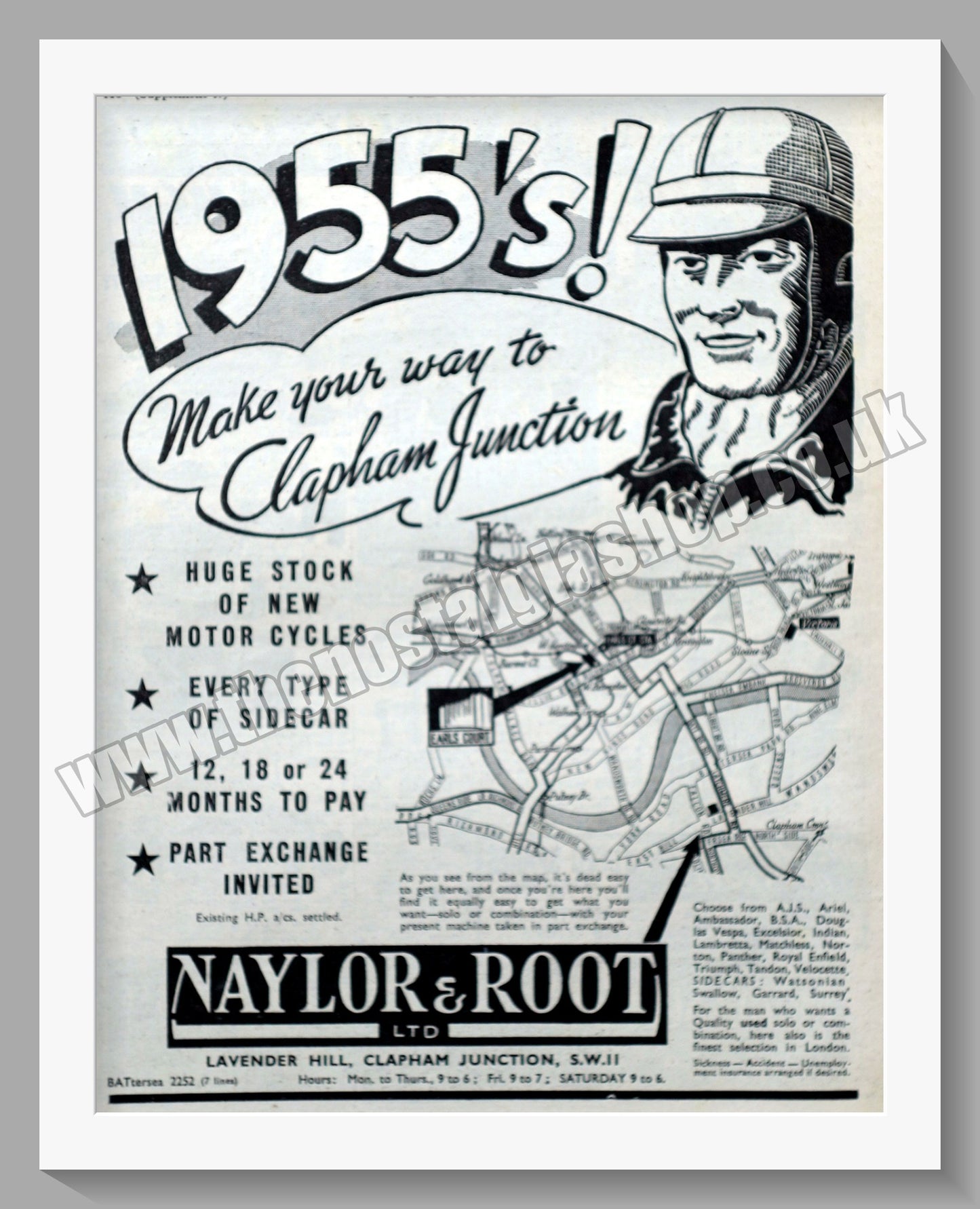 Naylor & Root Ltd Motorcycle Dealer. Original Advert 1954 (ref AD57489)