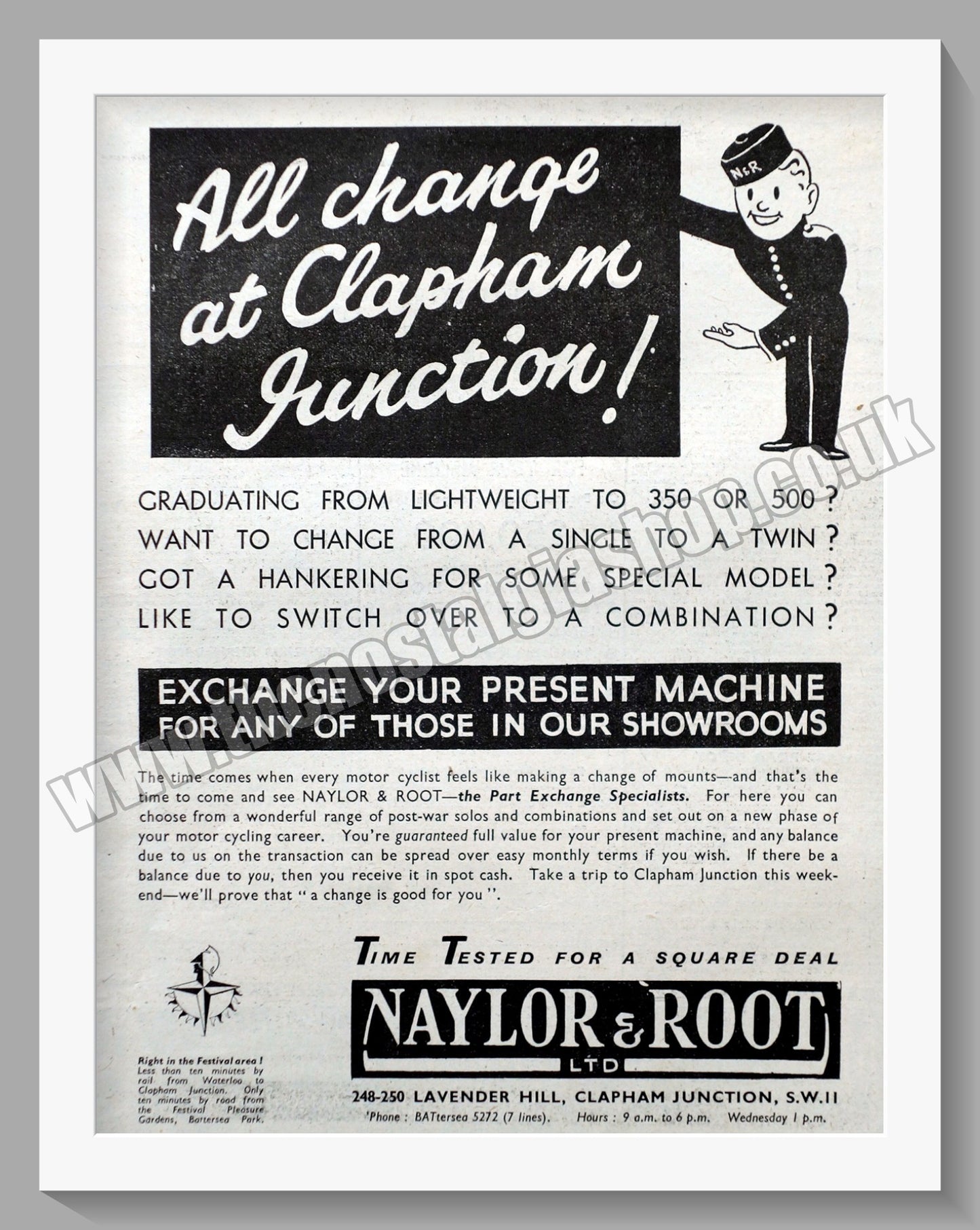 Naylor & Root Ltd Motorcycle Dealer. Original Advert 1951 (ref AD57508)