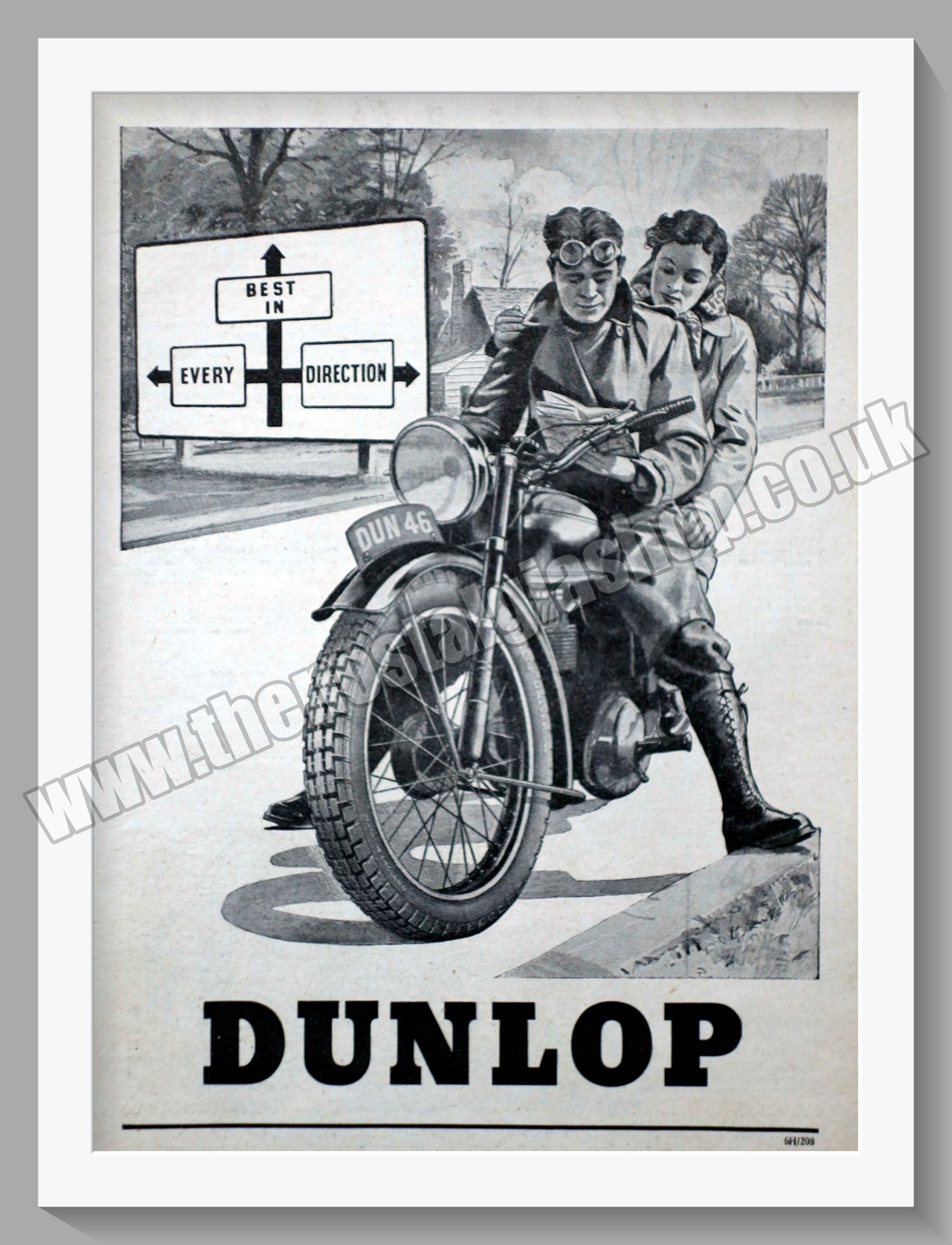 Dunlop Motorcycle Tyres. Original Advert 1946 (ref AD57720)