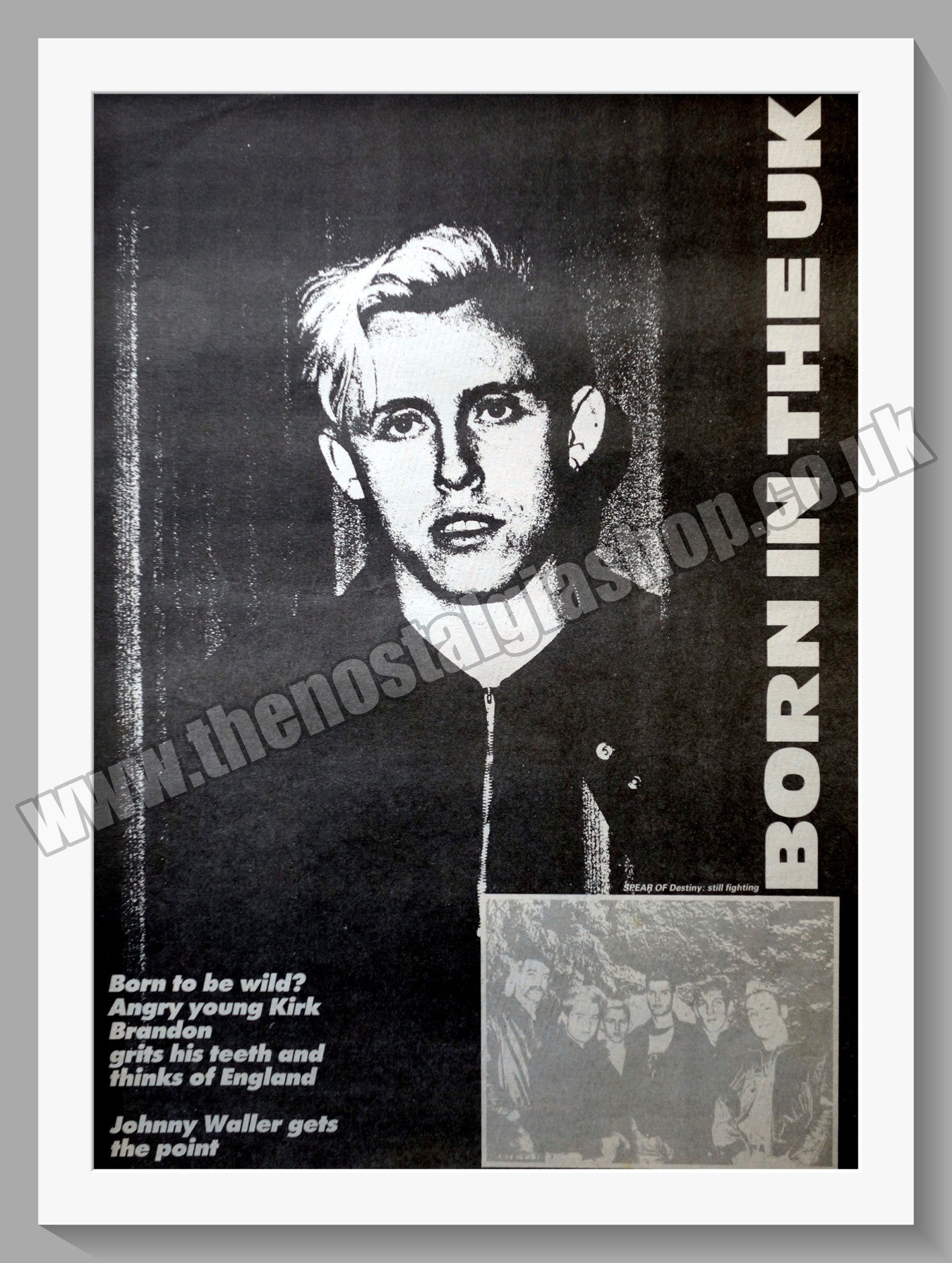 Spear Of Destiny Born To Be Wild. Vintage Advert 1985 (ref AD14693)