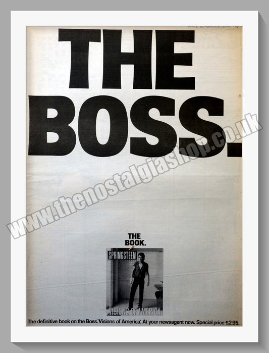 Bruce Springsteen Visions Of America. Vintage Advert 1988 (ref AD14697)