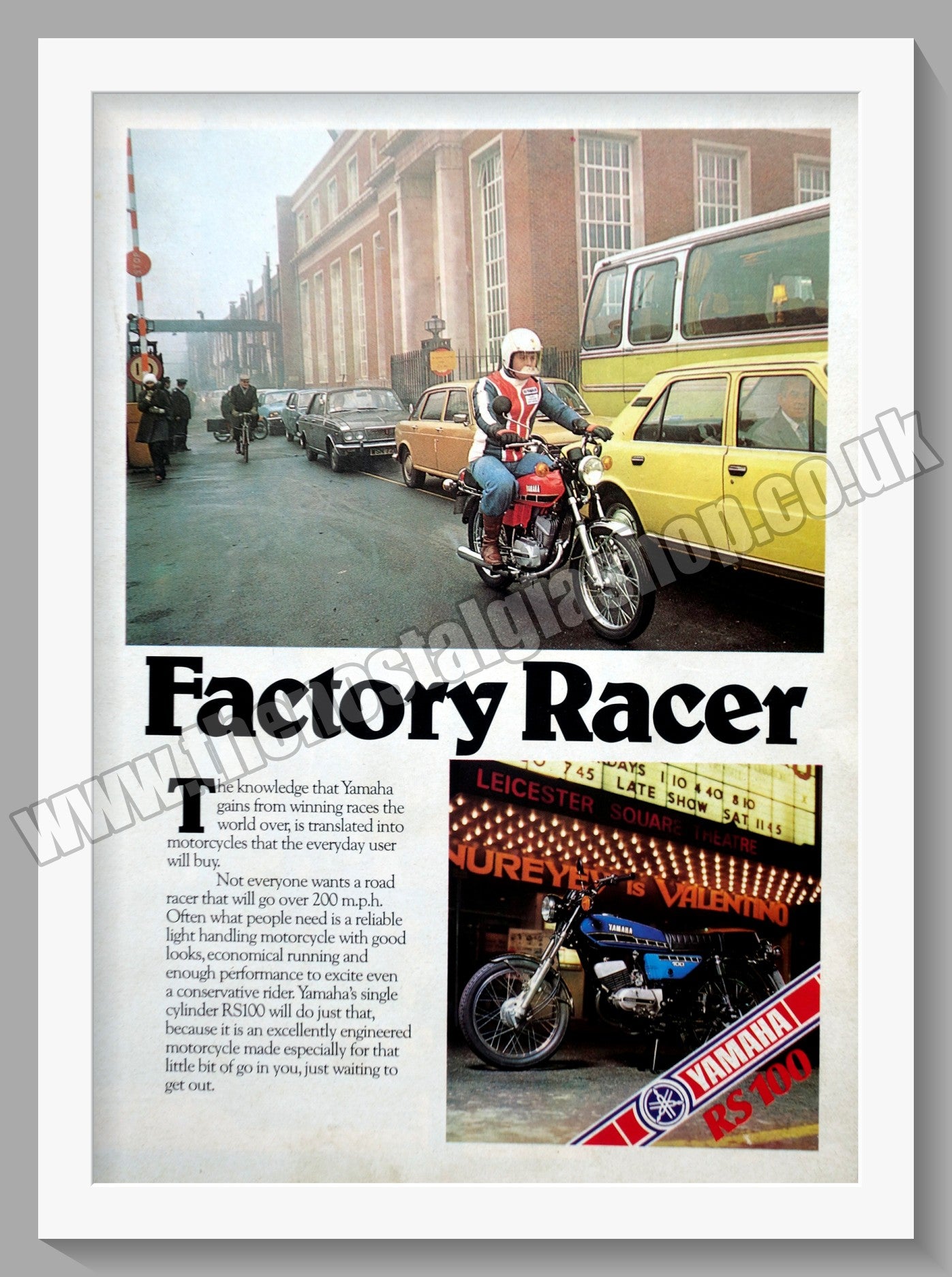 Yamaha RS100 Motorcycle. Original Advert 1978 (ref AD57830)
