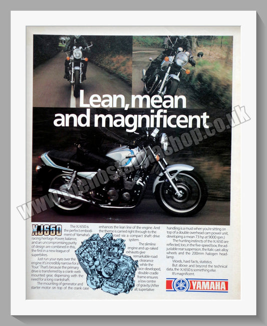 Yamaha XJ650 Motorcycle. Original Advert 1981 (ref AD57834)