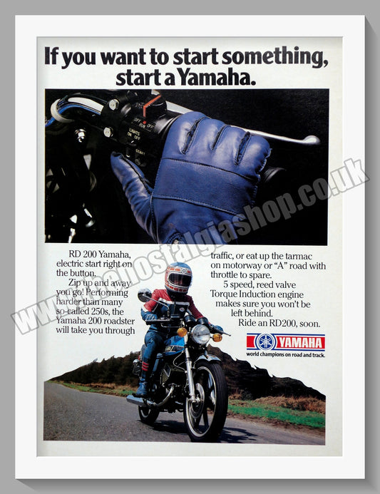 Yamaha RD200 Motorcycle. Original Advert 1979 (ref AD57840)