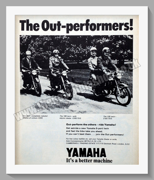 Yamaha Motorcycles. Original Advert 1969 (ref AD57950)