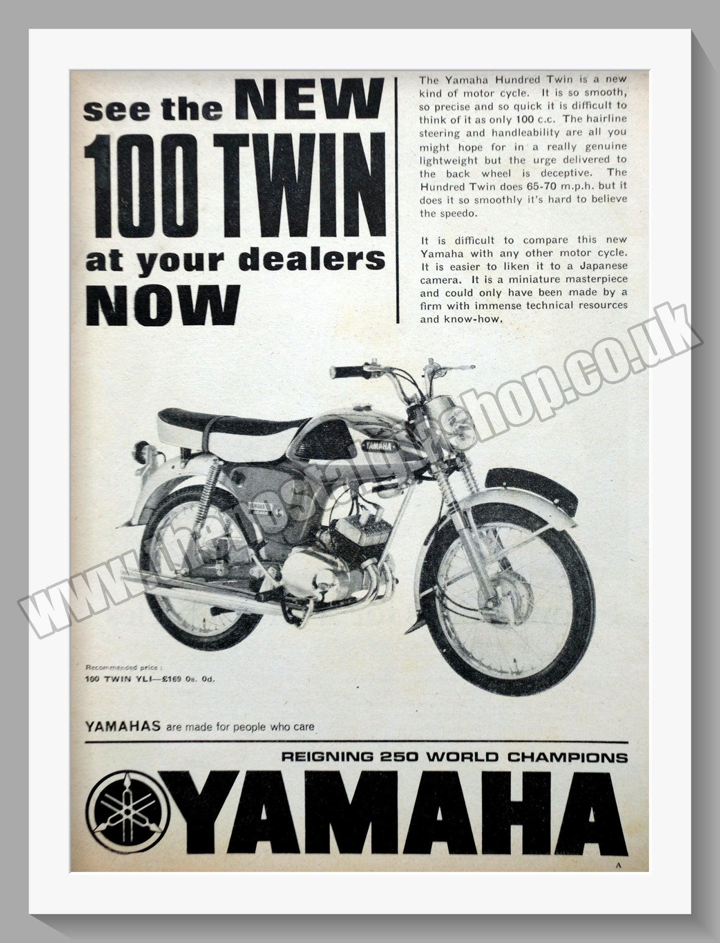 Yamaha Motorcycles. Original Advert 1966 (ref AD57952)