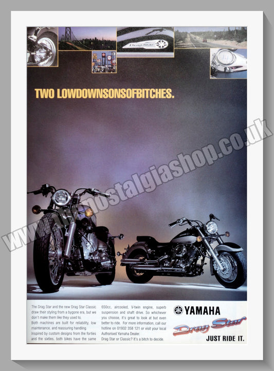 Yamaha Motorcycles. Original Advert 1998 (ref AD57969)