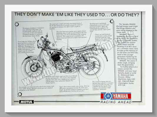 Yamaha Motorcycles. Original Advert 1987 (ref AD57973)