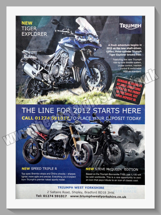 Triumph Motorcycles Range. Original advert 2011 (ref AD58042)