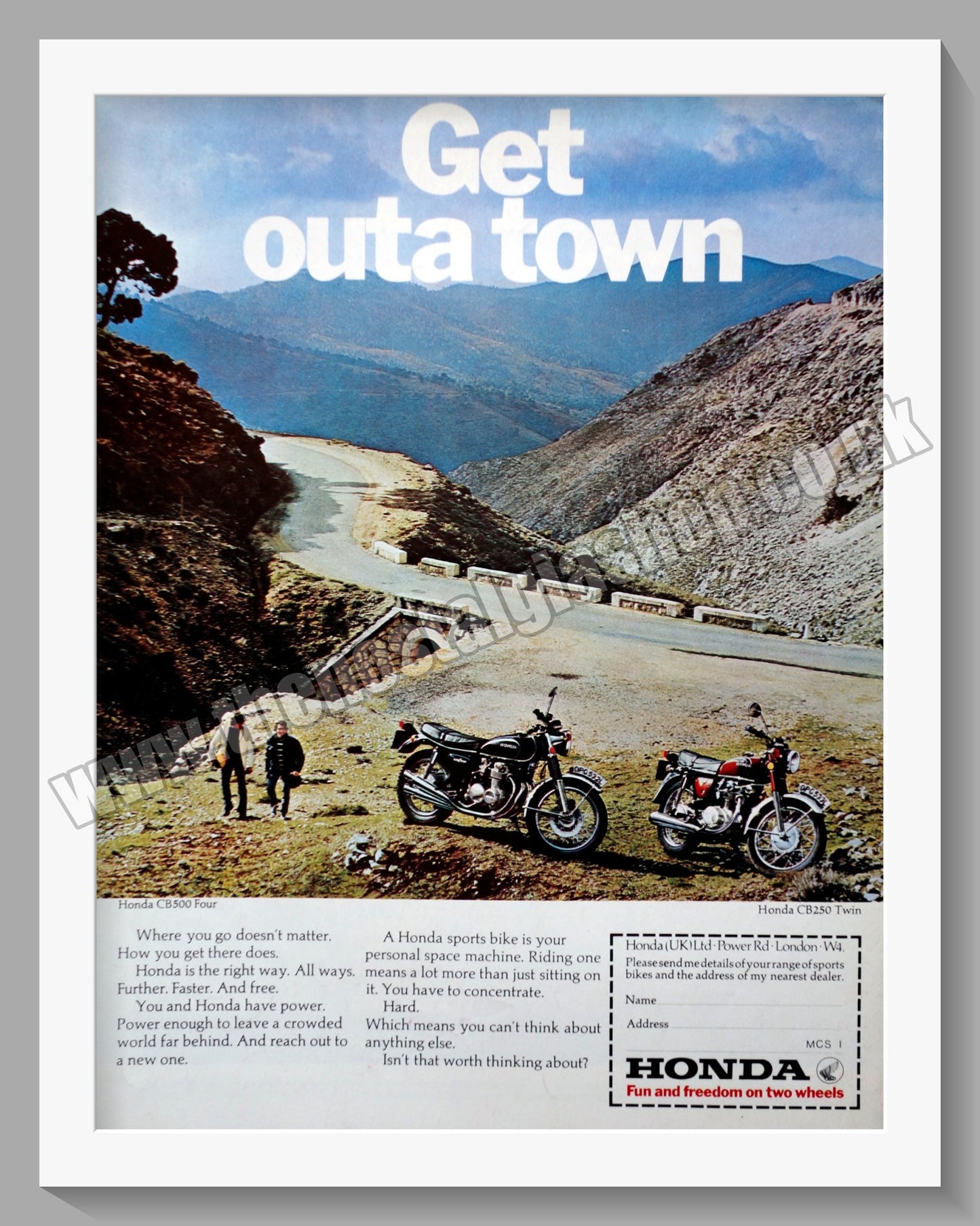 Honda CB500 Four Motorcycle. 1973 Original advert (ref AD58180)