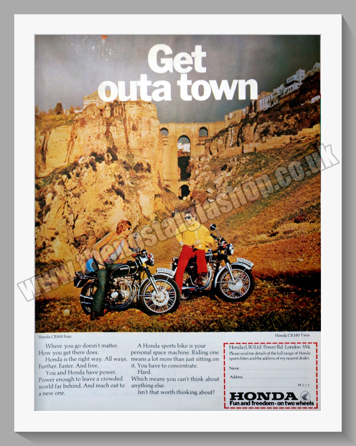 Honda CB500 Four Motorcycle. 1973 Original advert (ref AD58203)