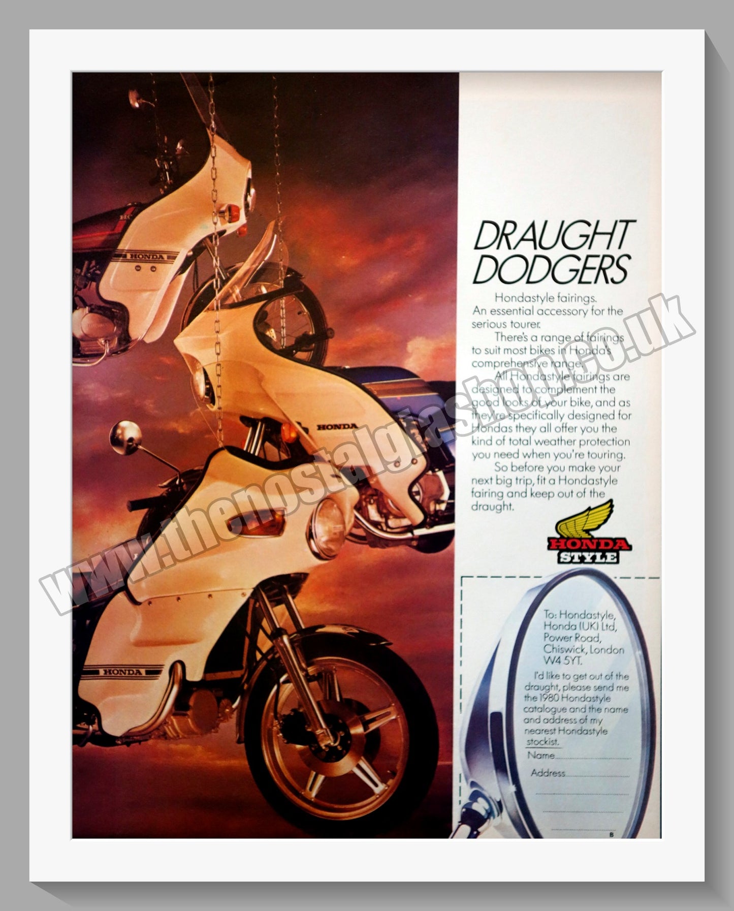 Hondastyle Fairings Motorcycle. 1980 Original advert (ref AD58210)