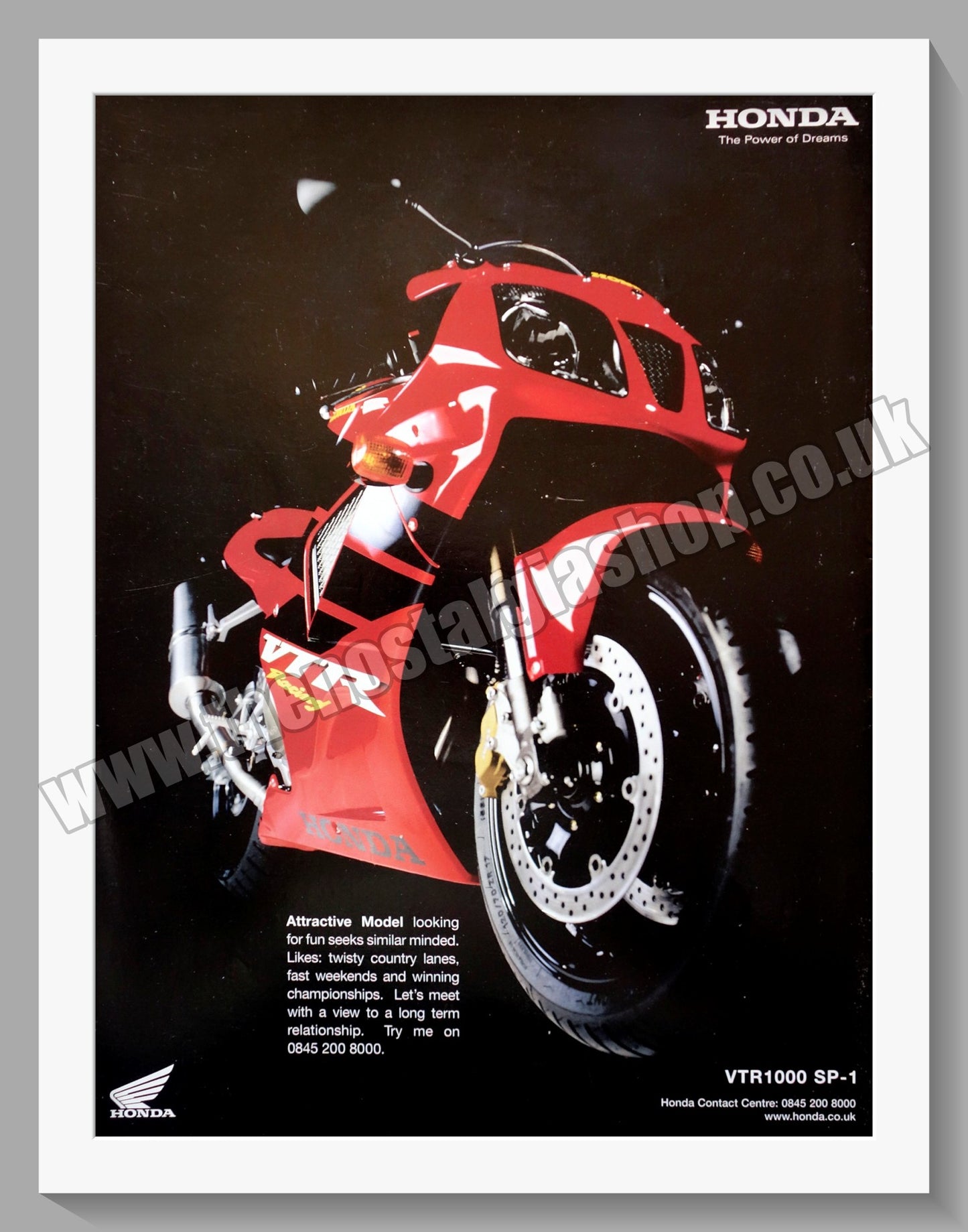 Honda VTR 1000 SP-1 Motorcycle. 2005 Original advert (ref AD58218)
