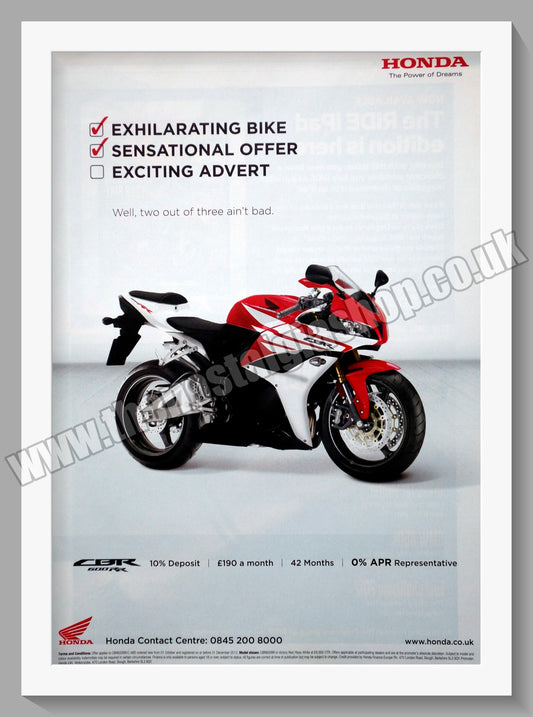 Honda Motorcycle. 2013 Original advert (ref AD58225)