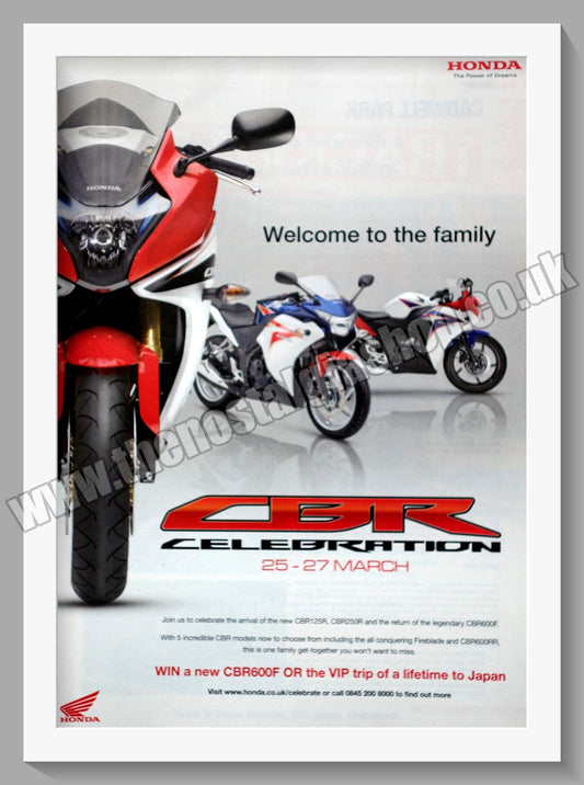 Honda CBR600F Motorcycle. 2011 Original advert (ref AD58226)
