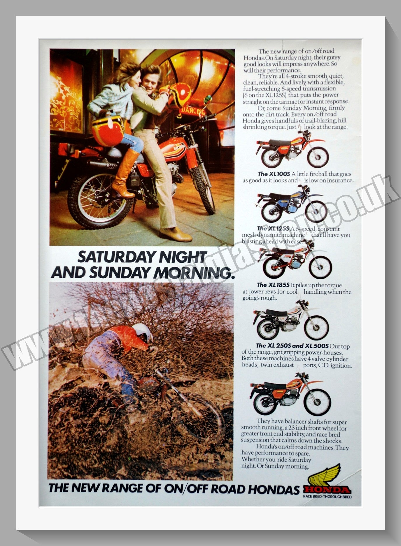 Honda Motorcycles. 1979 Original advert (ref AD58239)