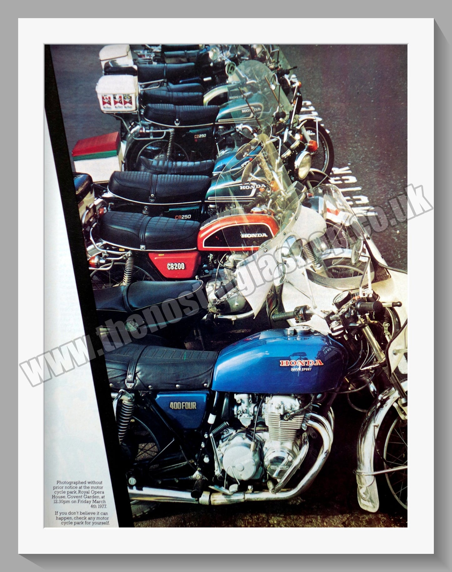 Honda Motorcycles. 1977 Original Double Advert (ref AD58185)