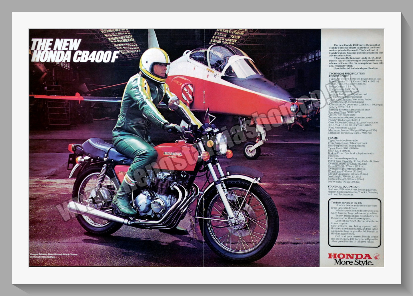 Honda CB400F Motorcycle. Original Advert 1975 (ref AD58191)