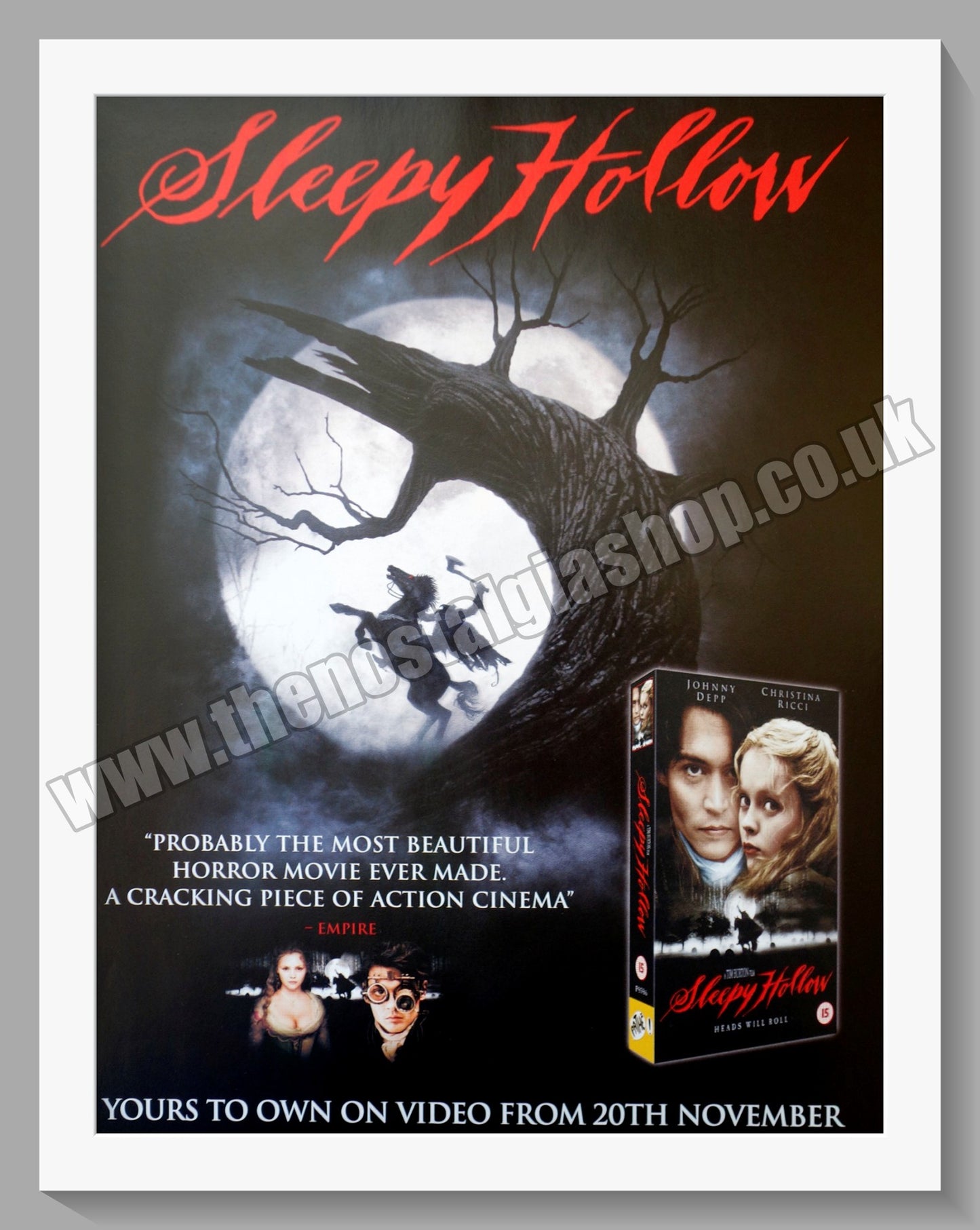 Sleepy Hollow Johnny Depp. 2000 Original Advert (ref AD58313)